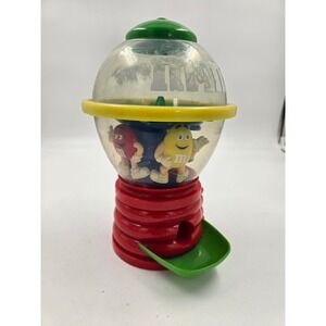 Vintage M&M's Candy Dispenser Red and Yellow Characters Spiral Base Mars Inc